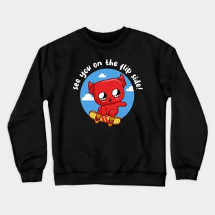 Skakeboarding devil (on dark colors) Crewneck Sweatshirt